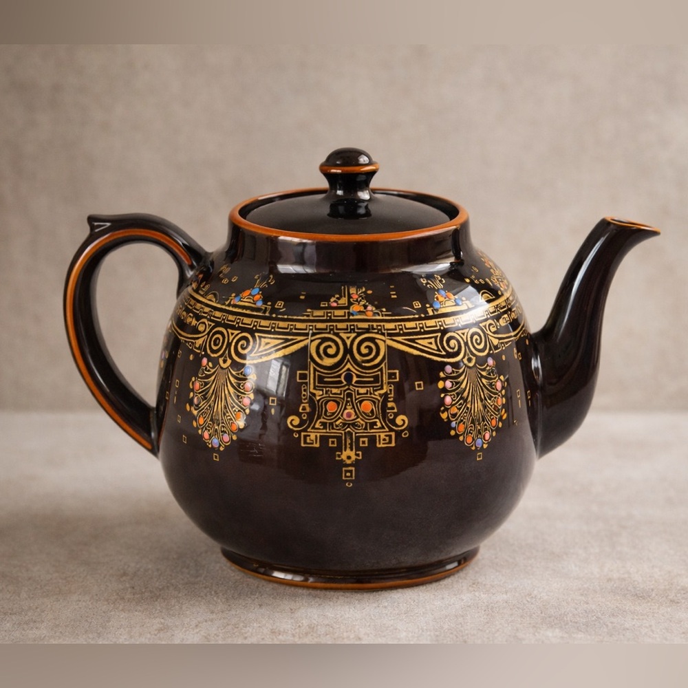 Antique Gibson & Sons “Leona” Teapot, British Registry No. 75094, c.1900